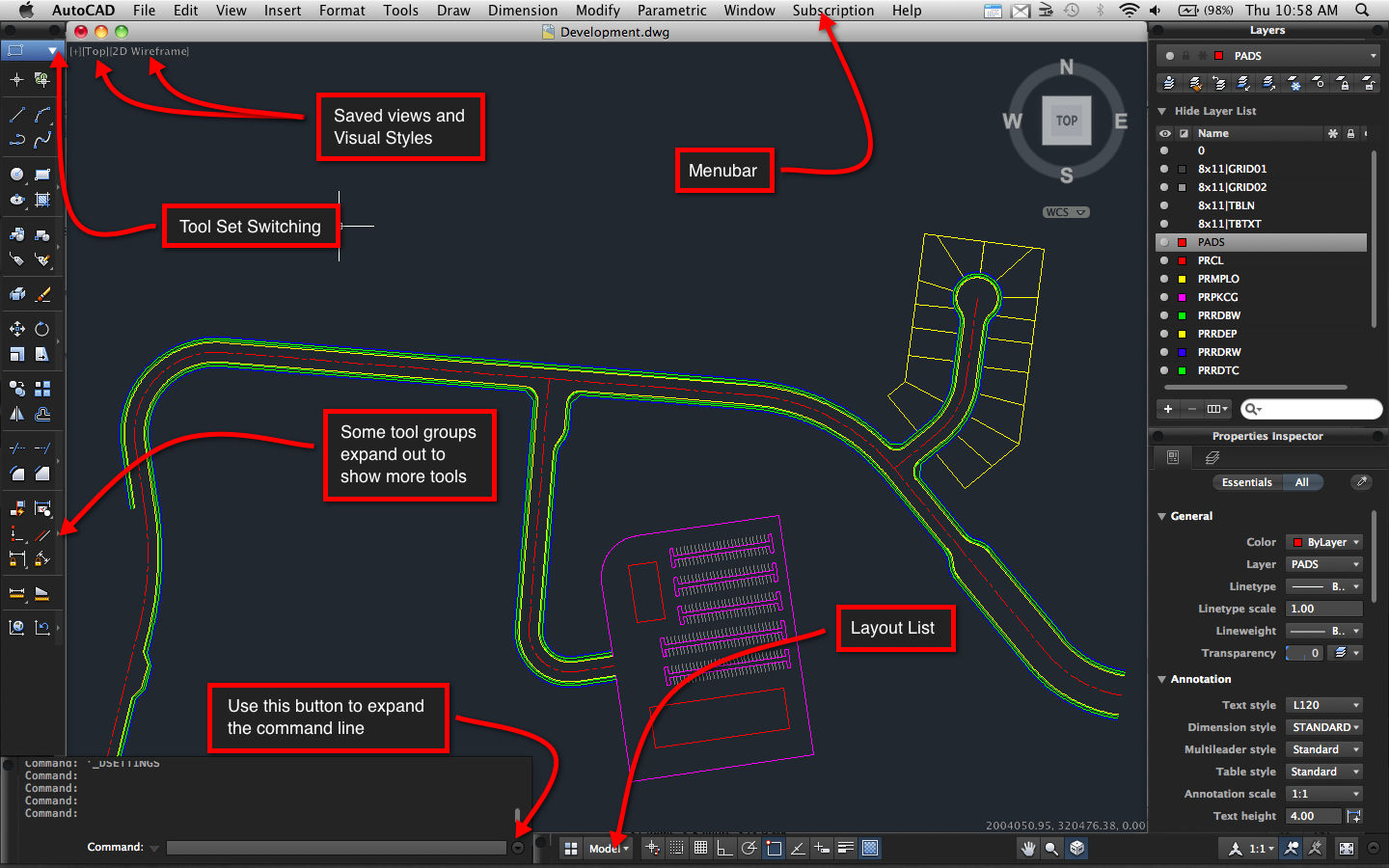 autocad for mac layer manager